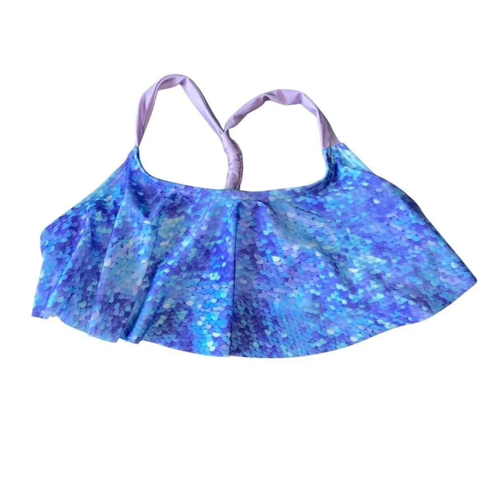 NWT‎ Set Of 2 Girls Mermaid Swim Tops Size Large E53